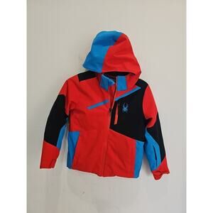 Spyder Ski Jacket Kids Red Blue Size 8